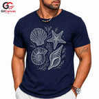 Seashell Nautical T-Shirt Beach Lover Women Casual Summer Apparel Unisex Gift
