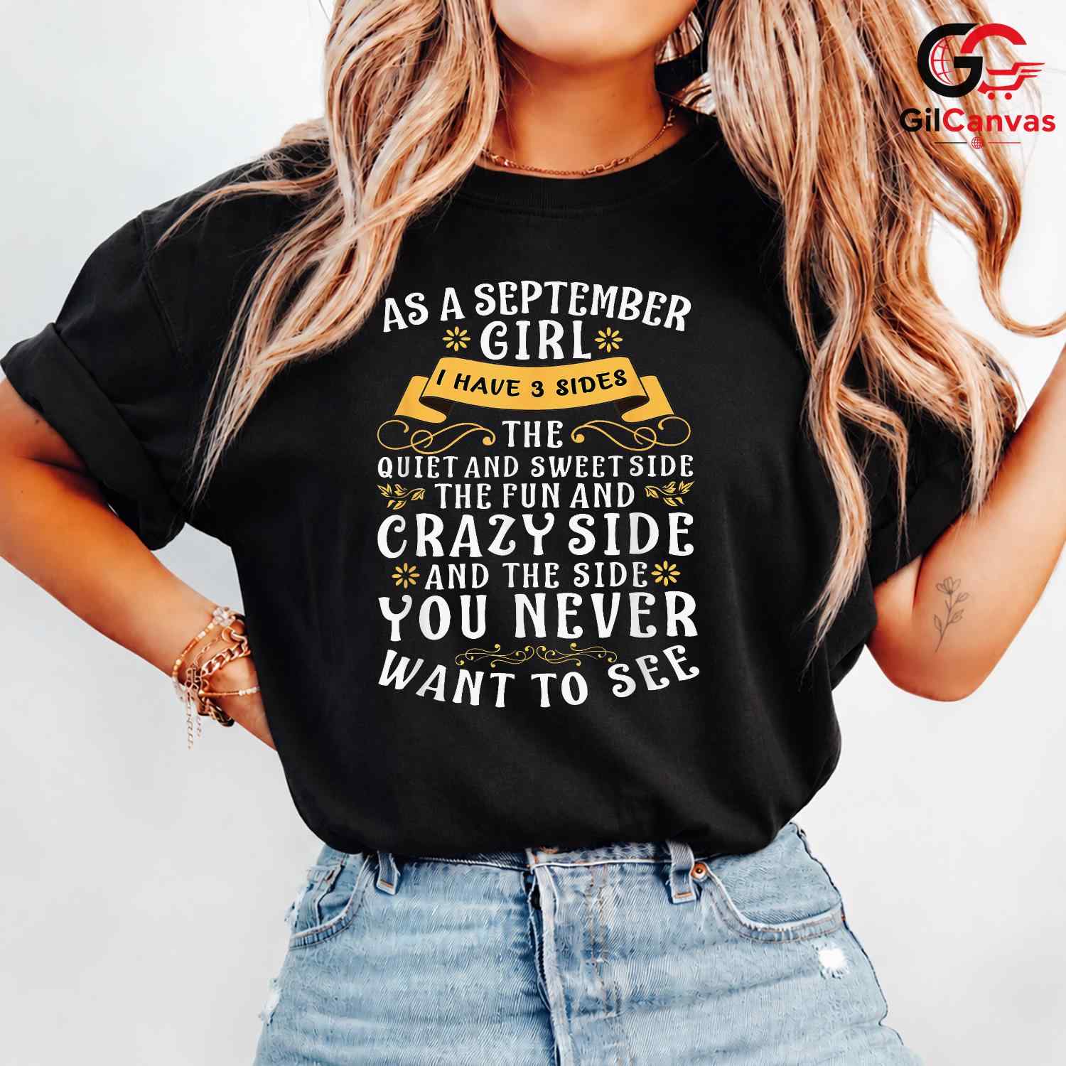 September Girl Funny Tee Shirt Unisex Fun Birthday Celebration Gift Idea Her