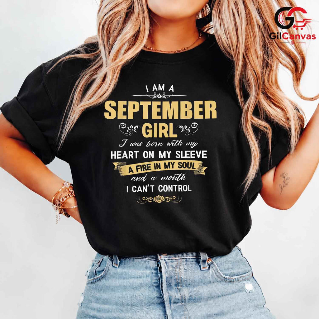 September Girl Special Tee Shirt Unisex Perfect Birthday Celebration Gift Her