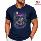Skeleton Pineapple Float T-Shirt Spooky River Halloween Unisex Graphic Apparel