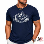 Snowy Peak Mountain T-Shirt Wilderness Exploration Unisex Hiking Graphic Tee