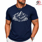 Snowy Peak Mountain T-Shirt Wilderness Exploration Unisex Hiking Graphic Tee