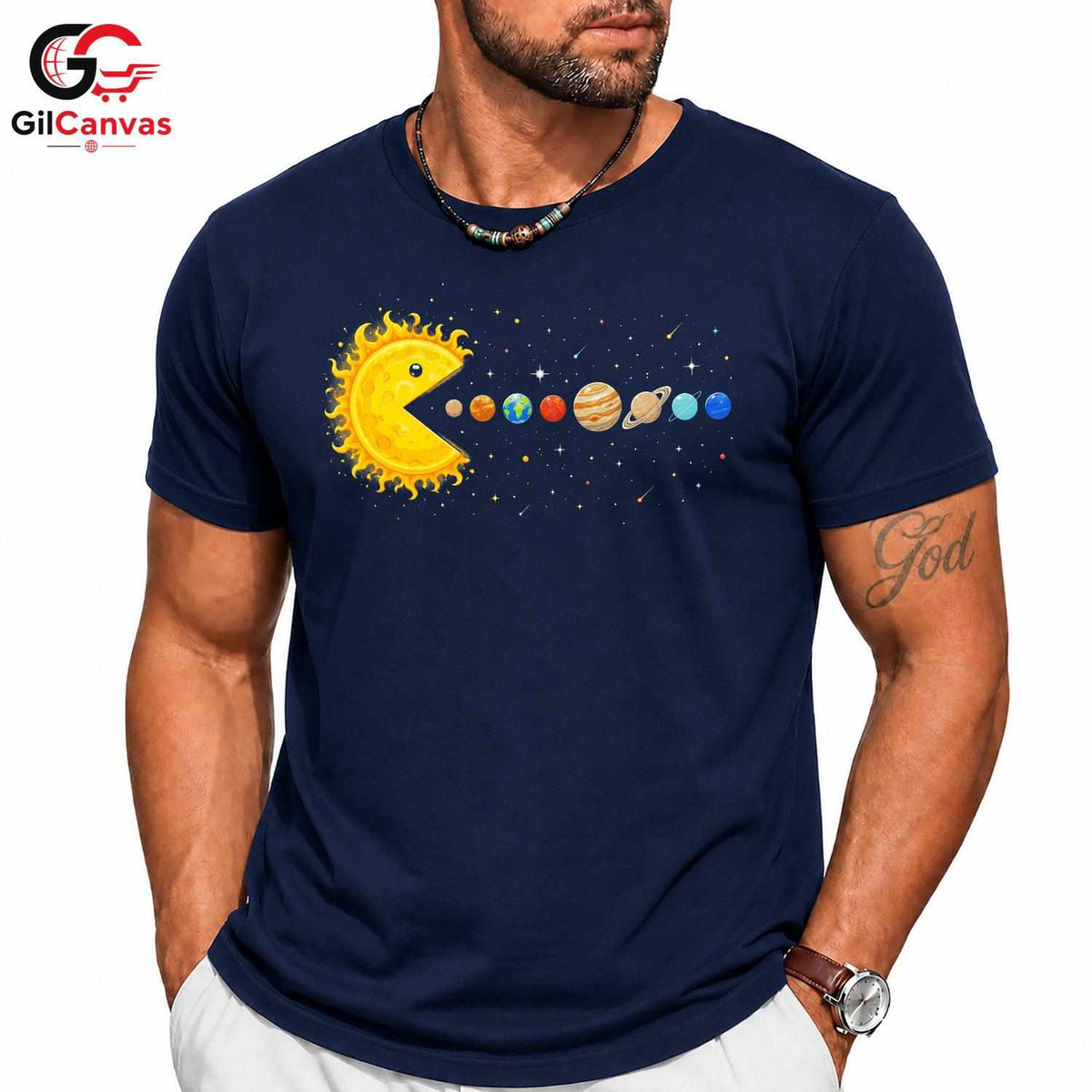 Space Galaxy Planet T-Shirt Sun And Planets Fun Themed Idea Men Women Gift