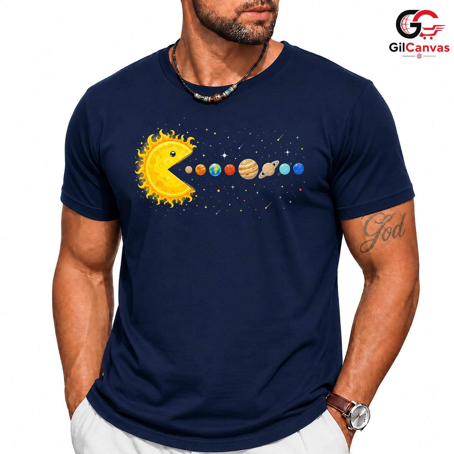 Space Galaxy Planet T-Shirt Sun And Planets Fun Themed Idea Men Women Gift
