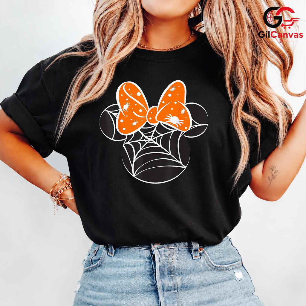 Spider Web Halloween Tee Shirt Unisex Fun Spooky Season Gift Kids And Teens
