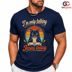 Spiritual Cat Coffee T-Shirt Feline Lover Graphic Unisex Casual Apparel Tee