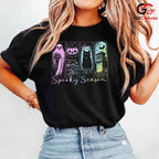 Spooky Season Ghost Cat Tee Shirt Unisex Perfect Halloween Gift For Kids Adults