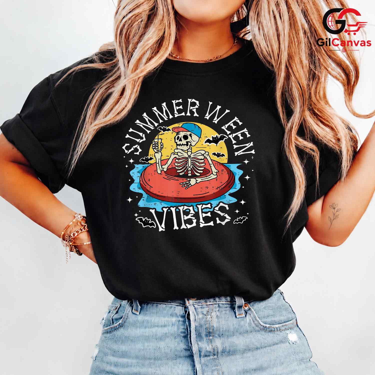 Summerween Vibes Spooky T-Shirt Unisex Fun Halloween Lover Gift For All Ages