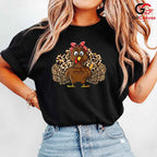 Thanksgiving Turkey T-Shirt Unisex Cute Fall Holiday Festival Gift For Kids
