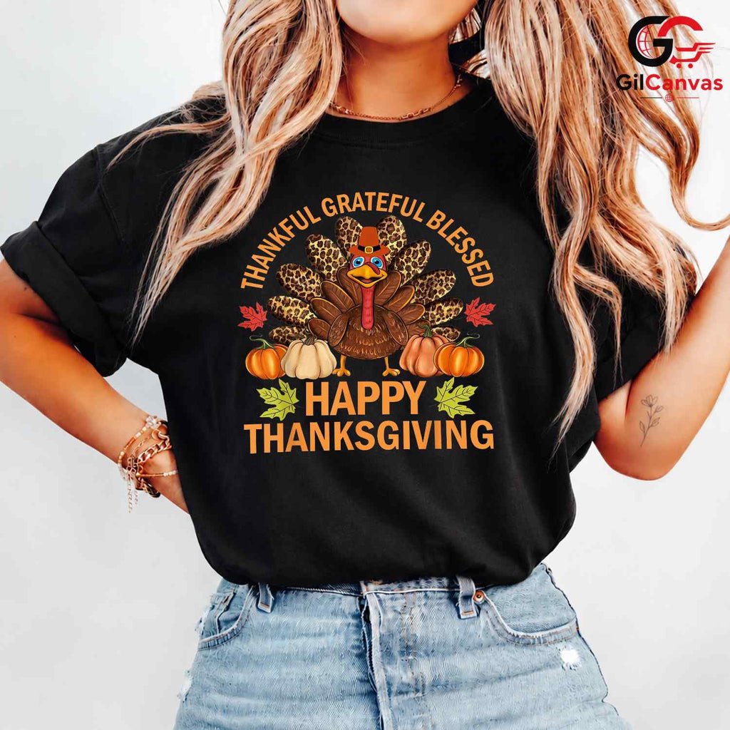 Thanksgiving Turkey T-Shirt Unisex Fall Family Gathering Dinner Perfect Gift