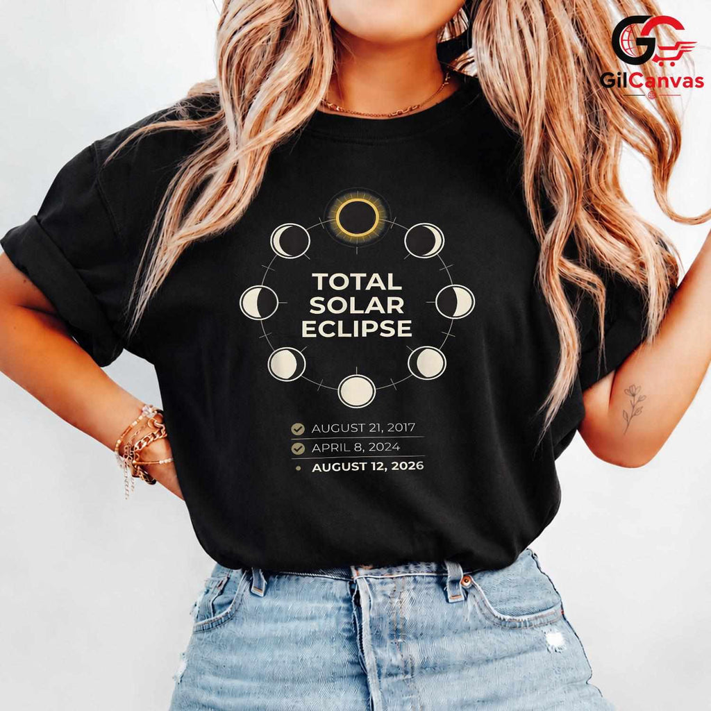 Total Solar Eclipse T-Shirt Unisex Astronomy Event Gift Idea Space Lovers