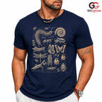 Vintage Insect Art Tee Shirt Butterfly Beetle Nature Lover Unisex Apparel
