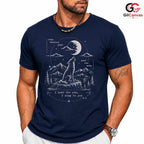 Wolf Howling Full Moon T-Shirt Celestial Wildlife Aesthetic Unisex Graphic Apparel