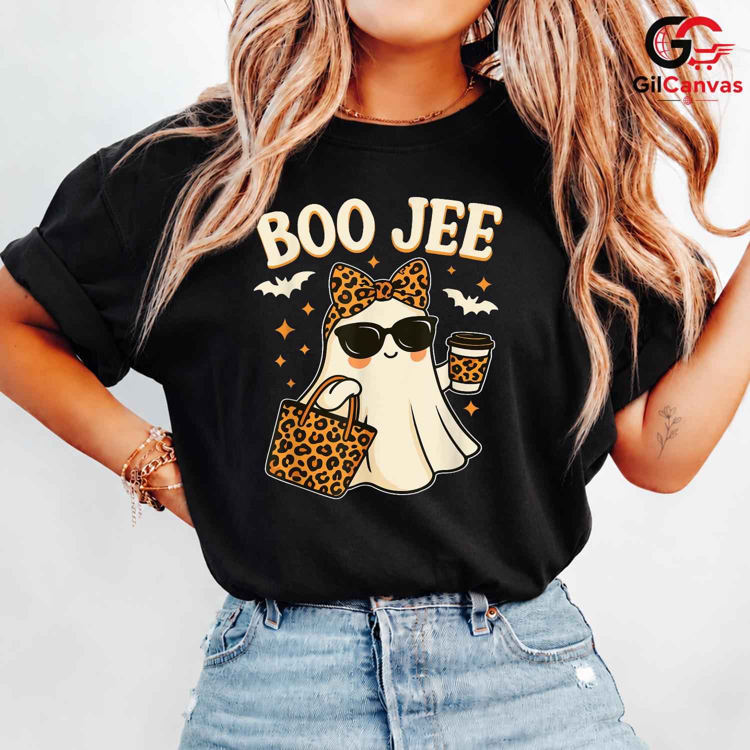 Women Boo Jee Ghost Tee Shirt Unisex Perfect Spooky Fall Event Gift For Her