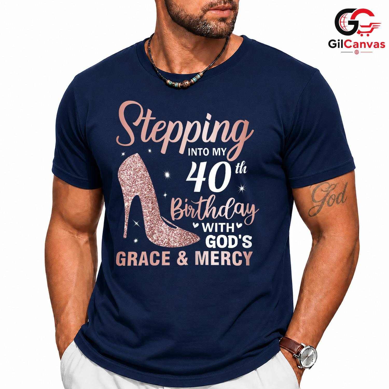 40th Birthday Grace Tee Shirt Unisex Women Special Day Celebration Gift