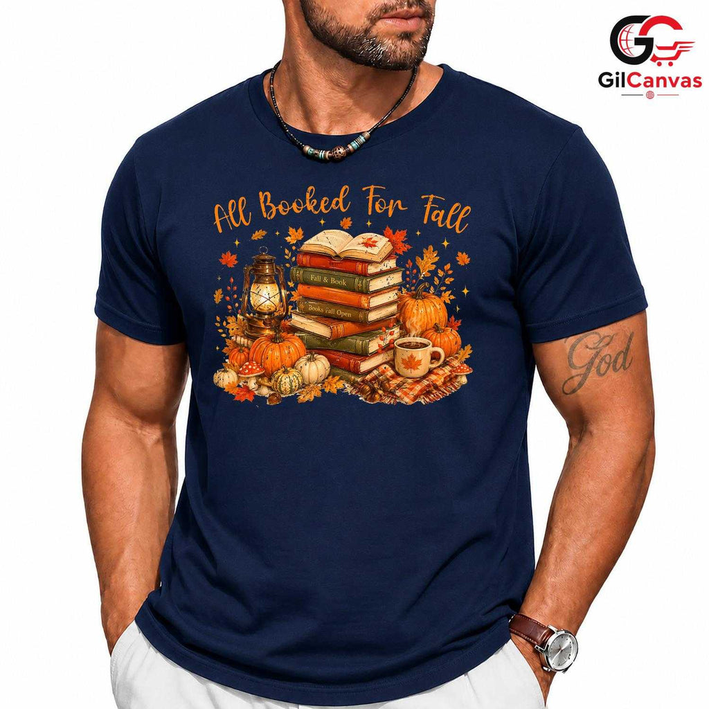 All Booked For Fall Reader Tee Unisex Cute Autumn Book Lover Gift For All