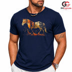 Autumn Forest Horse T-Shirt Unisex Silhouette Nature Equestrian Lover Gift