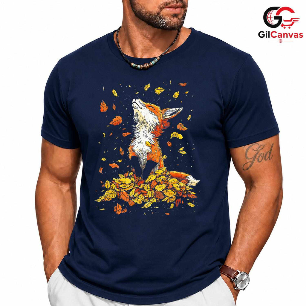 Autumn Fox Animal T-Shirt Unisex Cute Fall Nature Lover Gift Kids And Adults