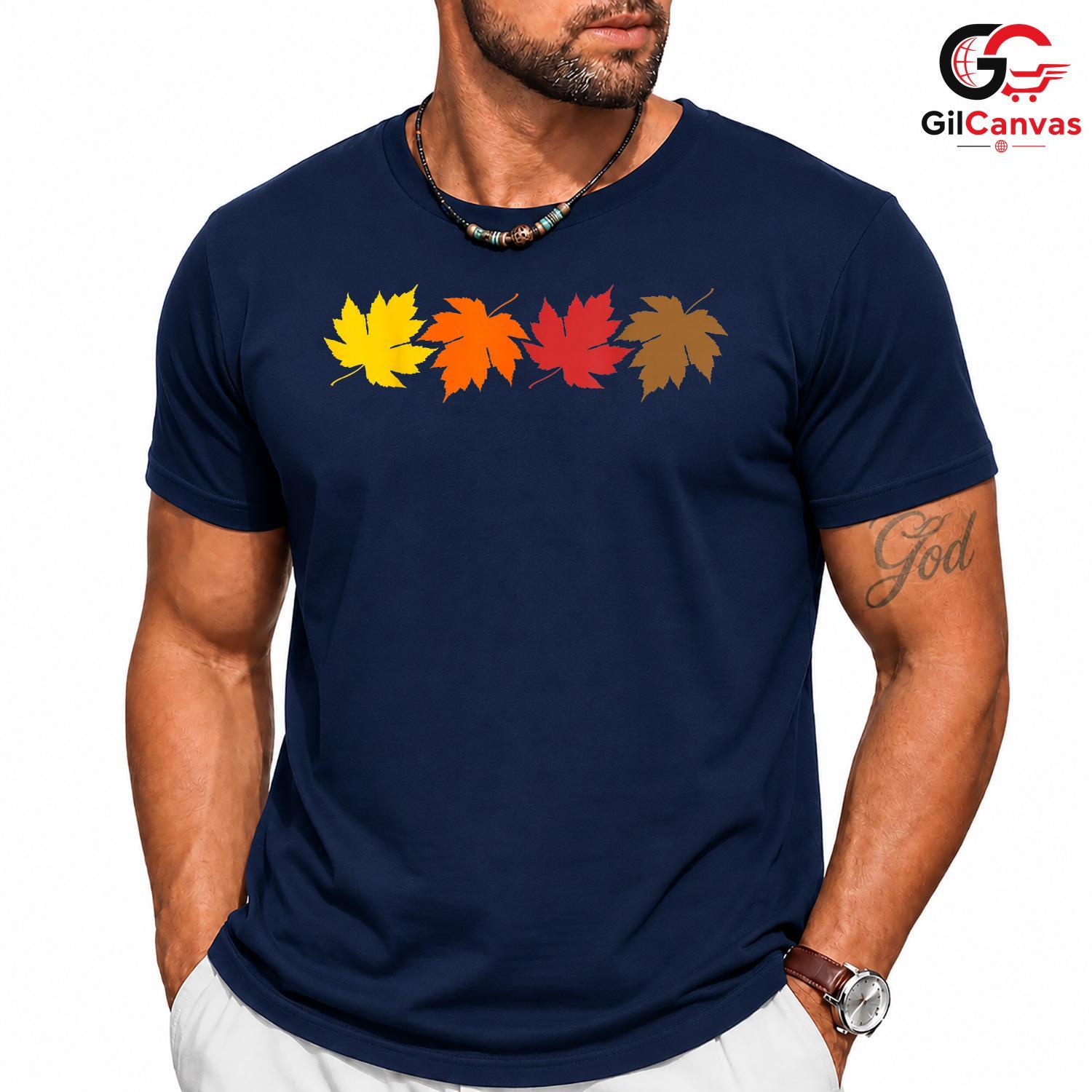 Autumn Leaves Celebrate Shirt Unisex Perfect Cozy Nature Lover Fall Season Gift