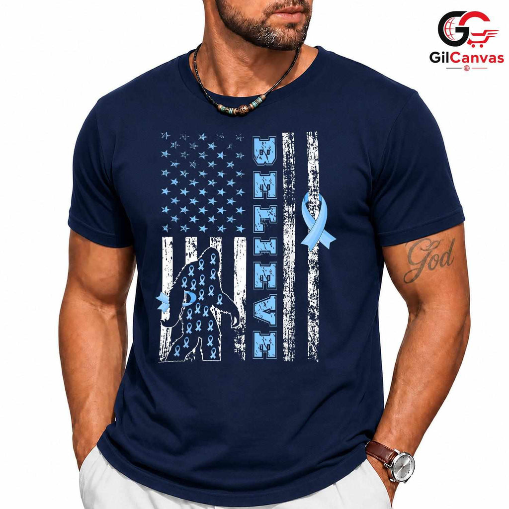 Blue Ribbon Believe Event Tee Unisex Cancer Awareness Supporter Gift Idea