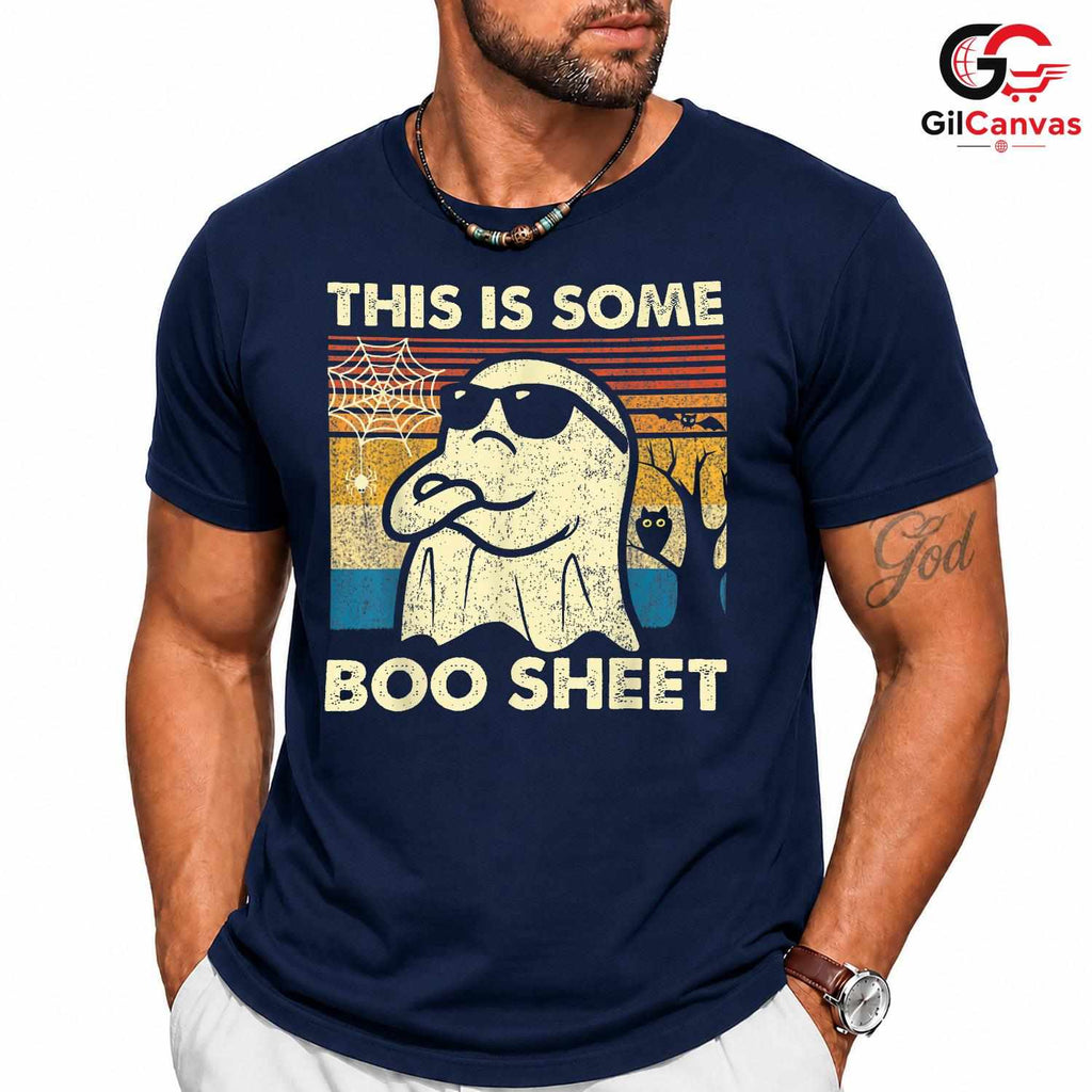 Boo Sheet Ghost Halloween T-Shirt Unisex Funny Spooky Season Gift For Adults