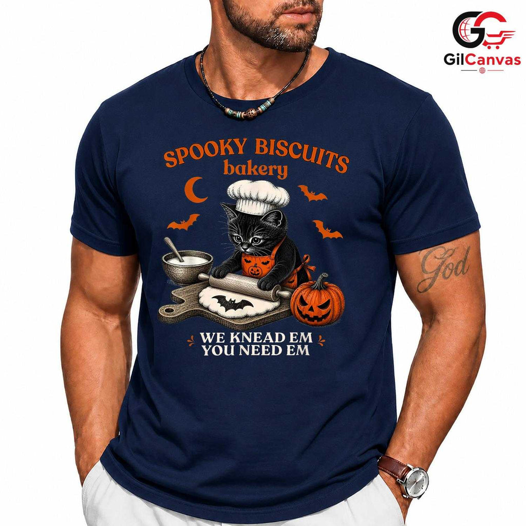 Cat Baker Foodie Spooky T-Shirt Unisex Fun Halloween Gift Idea For Cat Lovers
