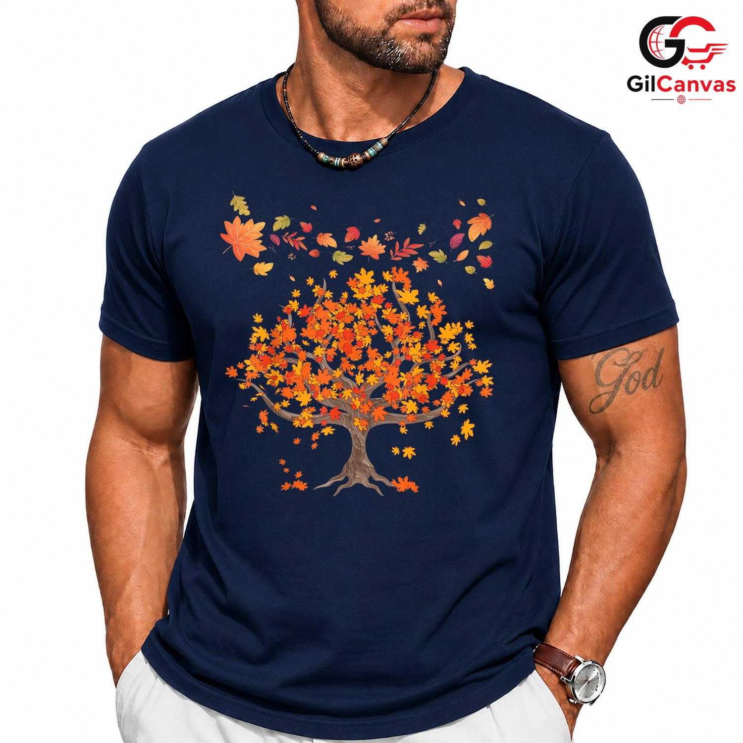 Colorful Fall Tree T-Shirt Unisex Autumn Nature Lover Enthusiast Perfect Gift