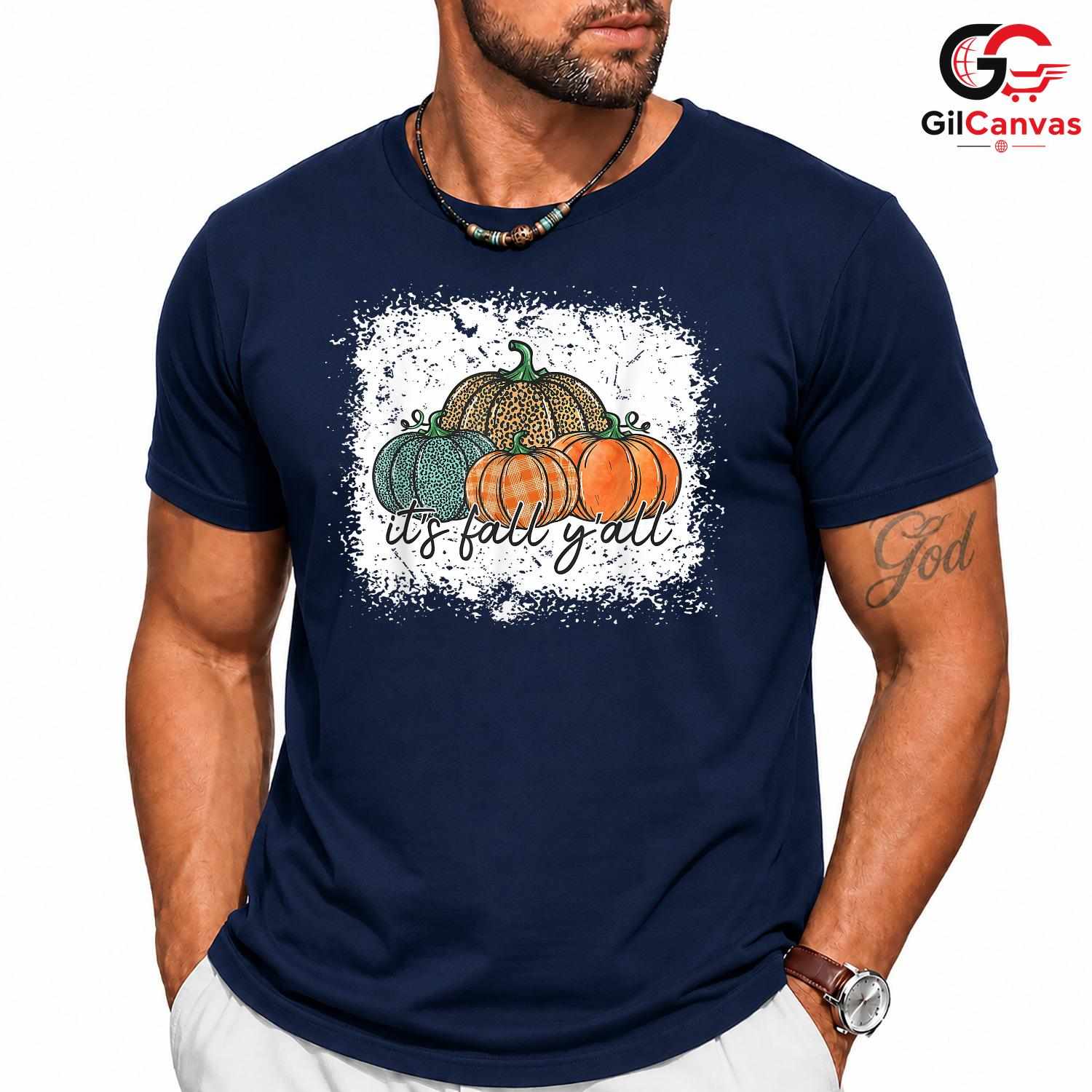 Colorful Pumpkin Fall T-Shirt Unisex Autumn Celebration Family Gathering Gift
