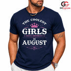 Coolest August Girl T-Shirt Unisex Fun Birthday Gift Idea For Kids Teens