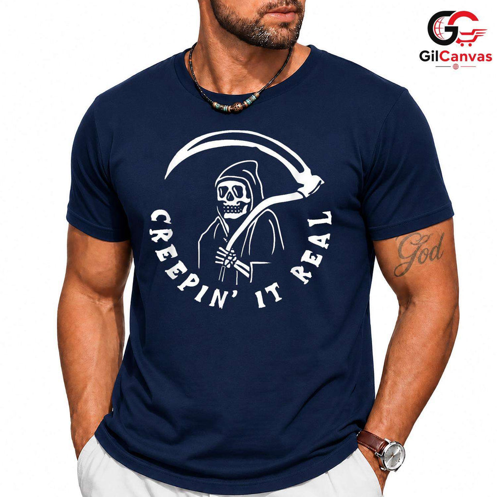 Creepin It Real Halloween T-Shirt Unisex Perfect Spooky Lover Gift For Teens