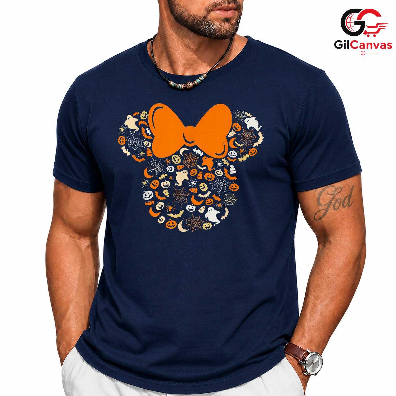 Cute Cartoon Mouse Fall T-Shirt Unisex Fun Halloween Celebration Gift For Kids
