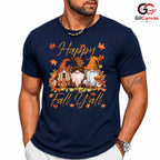 Cute Fall Gnome T-Shirt Unisex Thanksgiving Autumn Celebration Gift Adults