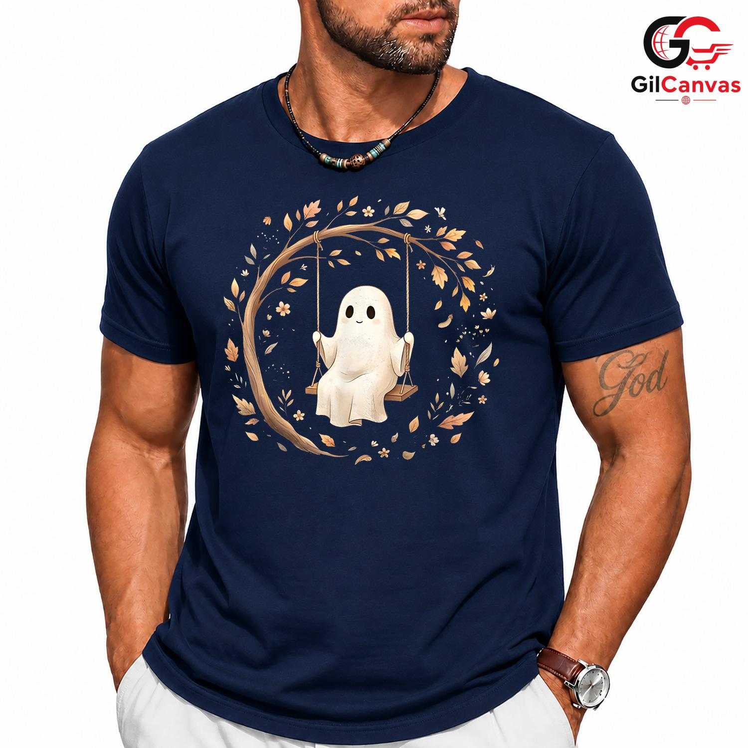 Cute Ghost Lover Fall Tee Shirt Unisex Spooky Halloween Party Gift Kids Teens