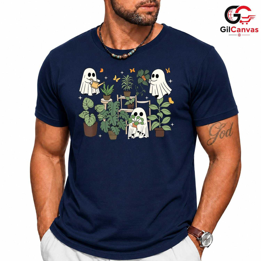 Cute Ghost Plant Lover Tee Shirt Unisex Spooky Botanical Gardening Gift Idea