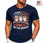 Cute Teacher Owl Fall T-Shirt Unisex Fun Autumn School Event Perfect Gift