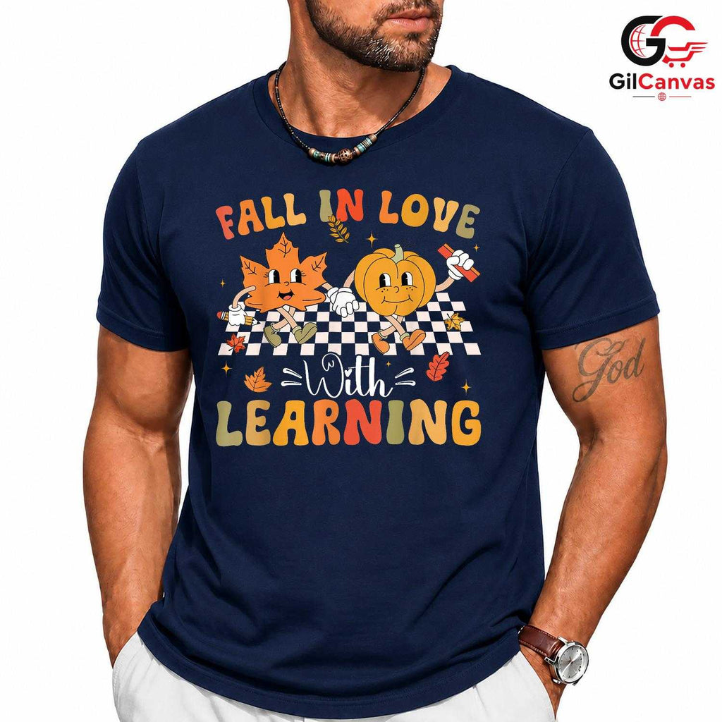Fall Learning Character T-Shirt Unisex Cute Autumn Educational Gift For Kids