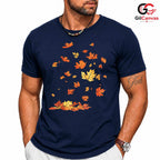 Fall Leaves Autumn Nature Tee Unisex Cozy Celebration Gift For Nature Lover