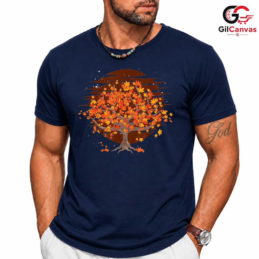Fall Tree Nature Autumn Shirt Unisex Cute Cozy Season Gift Idea For Friends