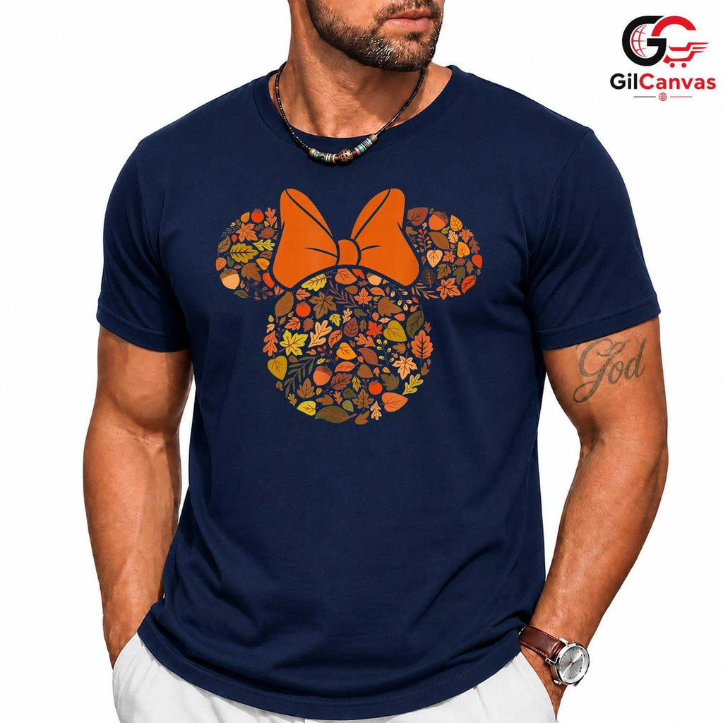 Floral Cartoon Mouse T-Shirt Unisex Cute Fall Celebration Gift Idea For Kids