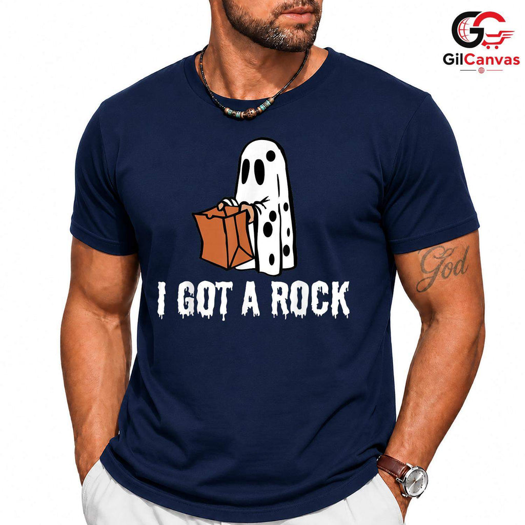 Funny Ghost Rock Hand Tee Shirt Unisex Spooky Halloween Party Gift Kids Adults