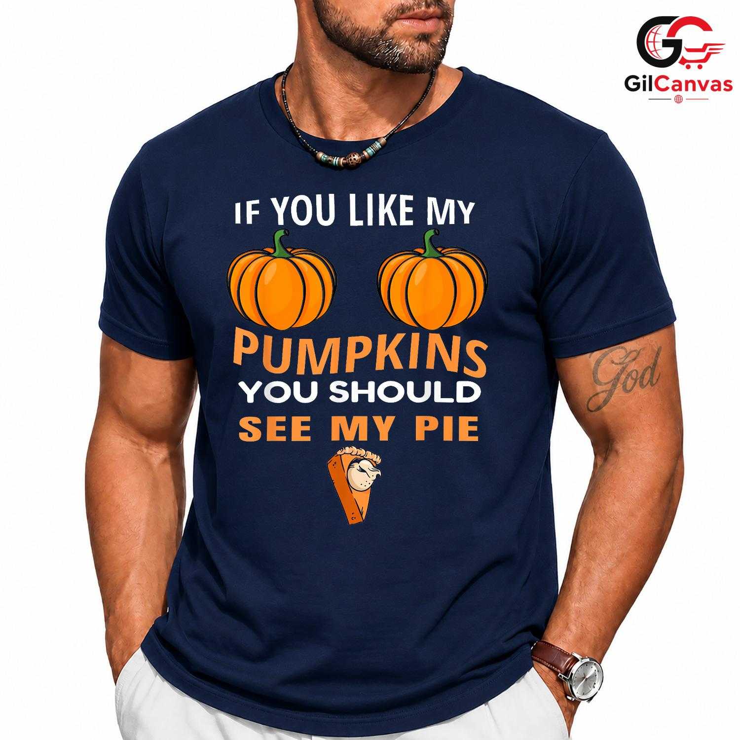 Funny Pumpkin Pie T-Shirt Unisex Halloween Fall Dessert Gift Adults Teens