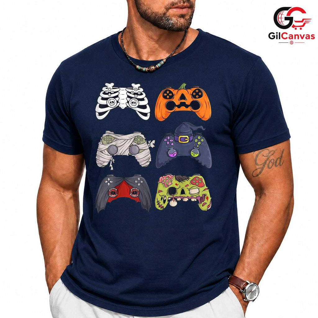 Gaming Controller Spooky T-Shirt Unisex Fun Halloween Gamer Gift Idea For Kids