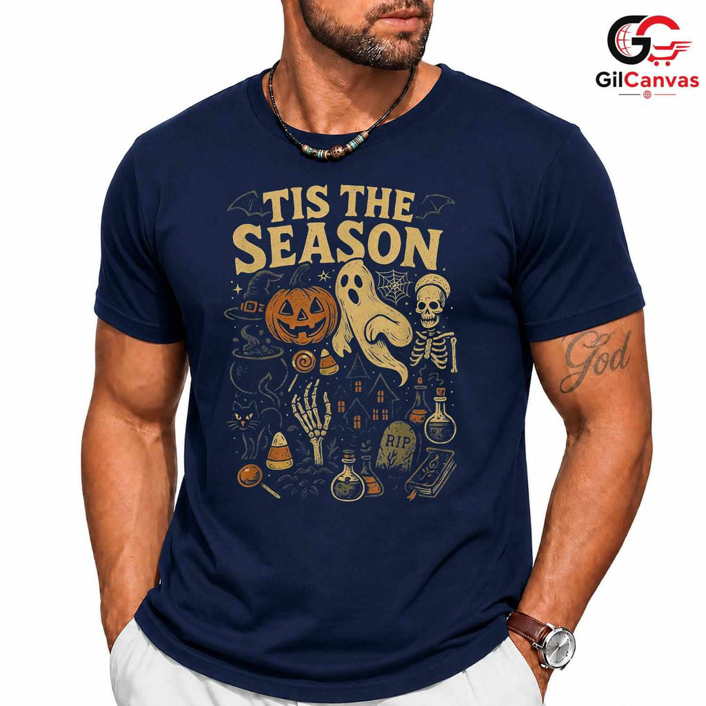 Ghosts Pumpkins Spooky Tee Shirt Unisex Fun Halloween Gift Idea For Adults