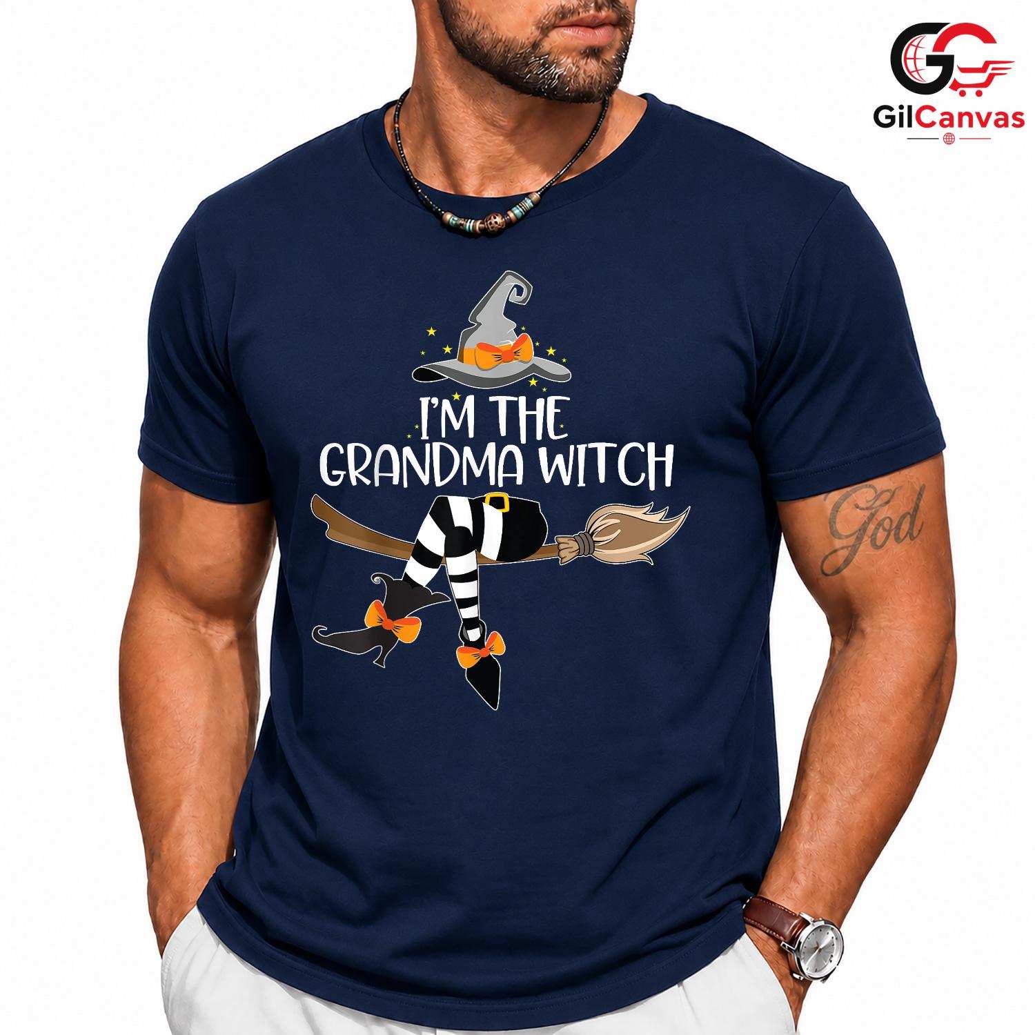 Grandma Witch Halloween T-Shirt Unisex Funny Spooky Fall Gift For Grandmothers