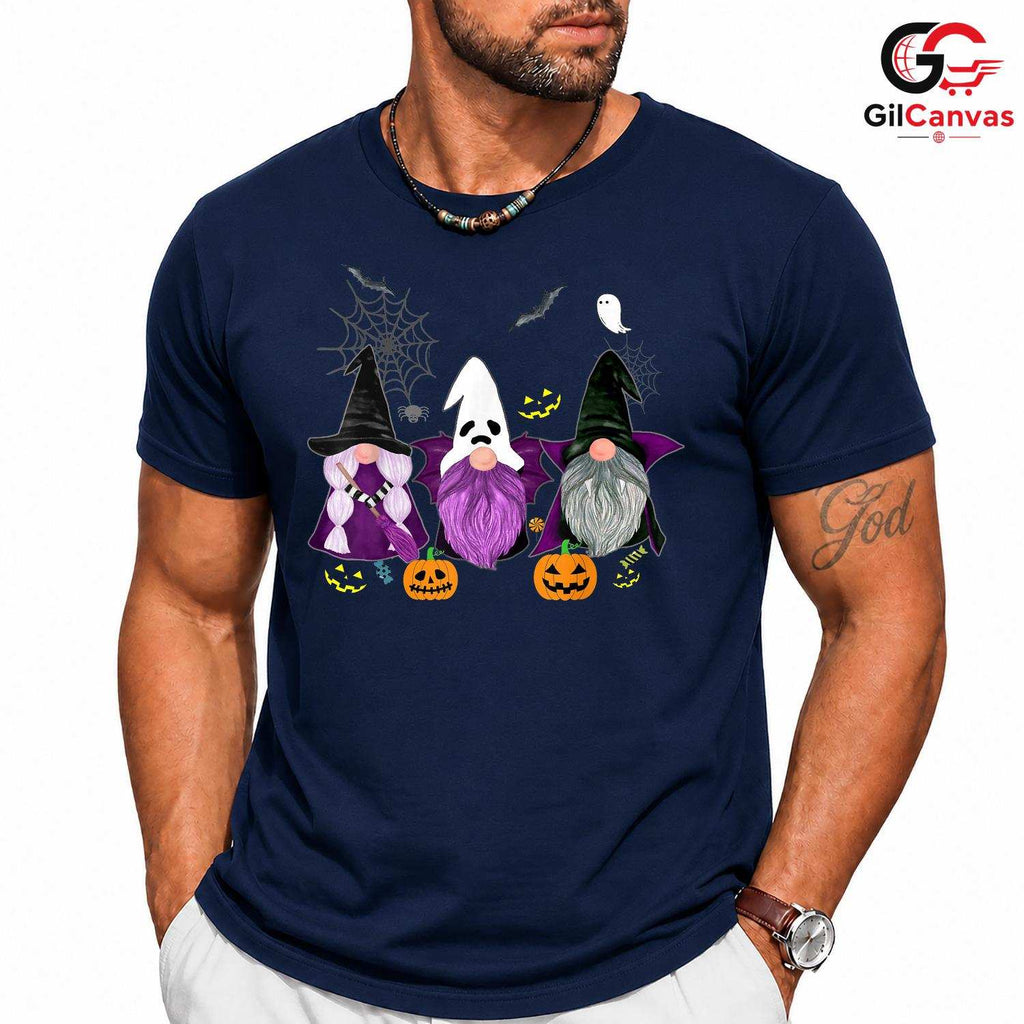 Halloween Gnome Spooky Tee Shirt Unisex Fun Fall Celebration Gift For Kids