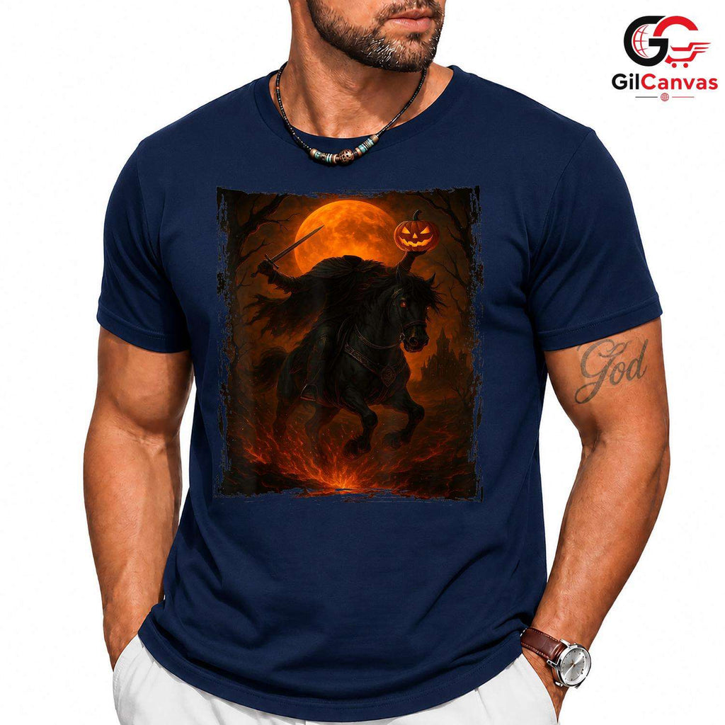 Headless Horseman Spooky T-Shirt Unisex Fun Halloween Gift Idea For Adults