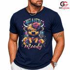 Moody Highland Cow Floral T-Shirt Unisex Funny Farm Animal Lover Gift Women