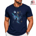 Moonlit Cat Lover Fall T-Shirt Unisex Perfect Pet Owner Gift For Enthusiasts