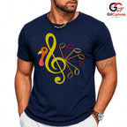 Music Note Turkey Fall T-Shirt Unisex Thanksgiving Musician Gathering Gift