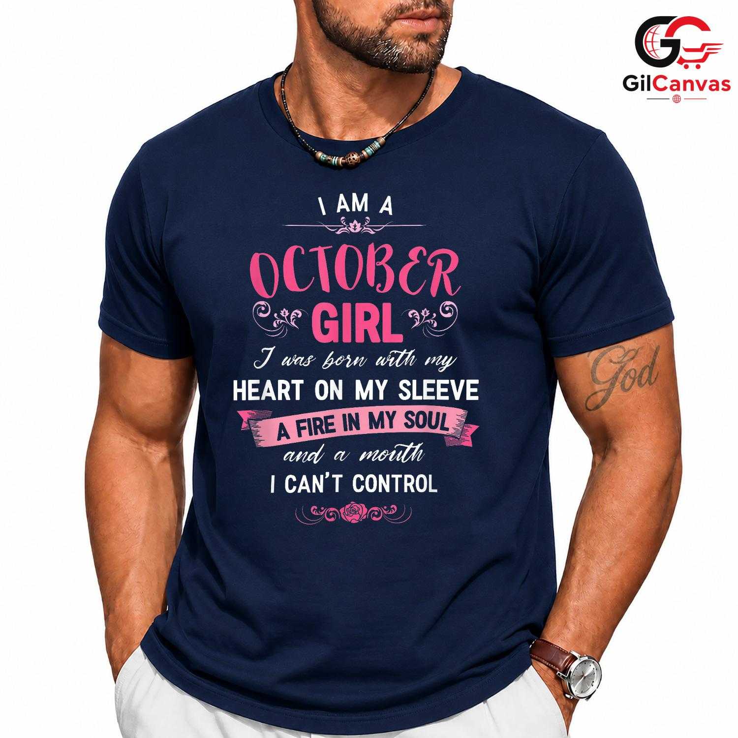 October Girl Birthday Tee Shirt Unisex Cute Fun Celebration Gift For Her